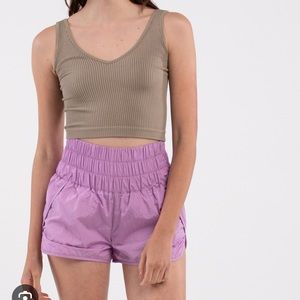 Free People Movement Way Home Bubble Tea Lilac Shorts Size Large